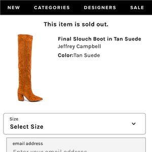 Jeffrey Campbell final slouch boot in brown suede